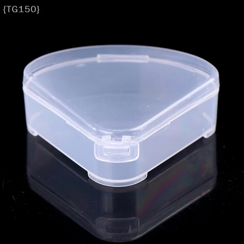 Estuche de almacenamiento de esponja triangular portátil, bolsa de cosméticos transparente para organización de esponjas de maquillaje, 1 Uds.