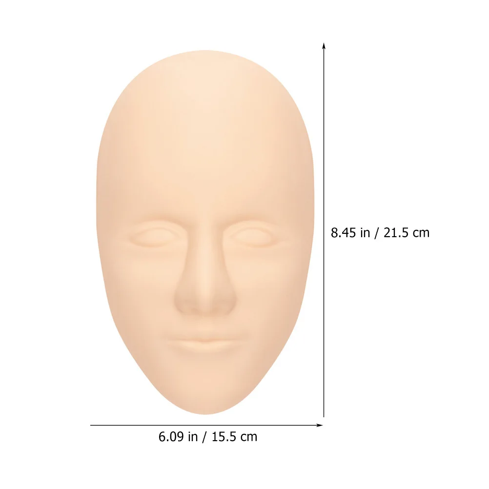 Professionelles Silikon-Tattoo-Übungshaut, Schaufensterpuppen-Gesicht, gefälschtes Gesicht zum Tätowieren, Make-up, Training, Augenbrauen, bestickte Haut