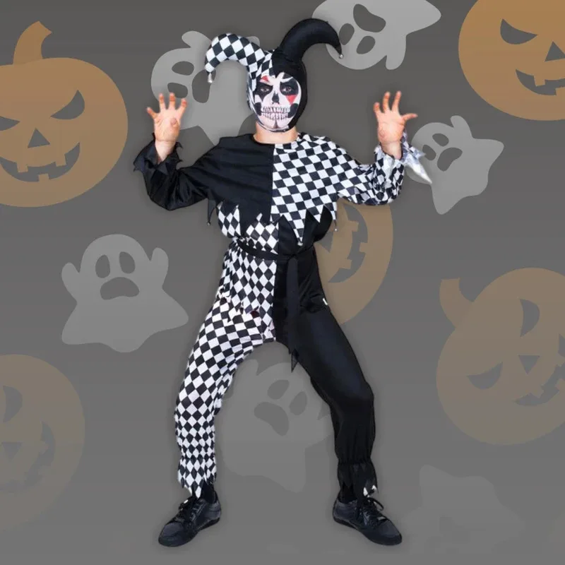 

Жуткий косплей, страшный клоун, анфас, фильм ужасов и ТВ, костюм, реквизит, маска на Хэллоуин, карнавальное платье, вечерние, фестиваль