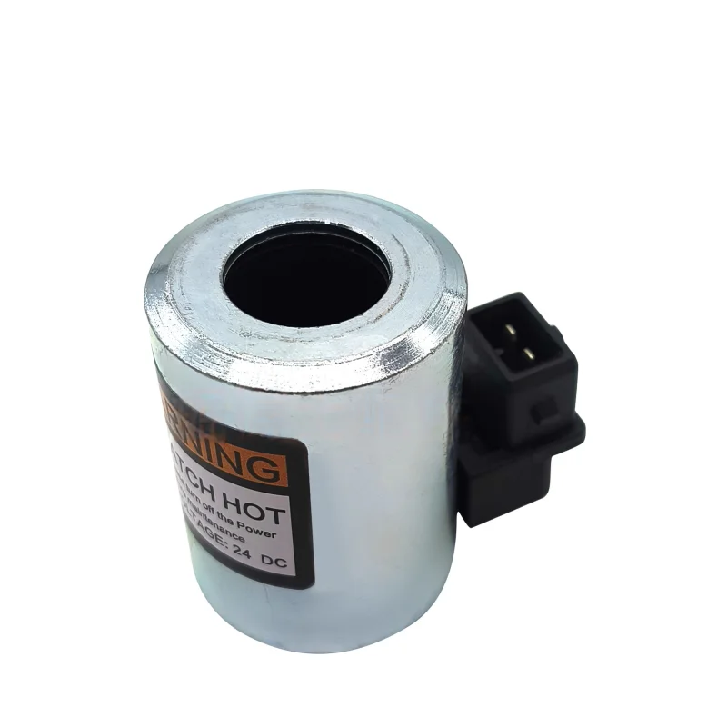 

Xugong Sany Excavator Solenoid Valve Coil 24V Waterproof Two Insert Inner Diameter 19 Height 50 Excavator Accessories