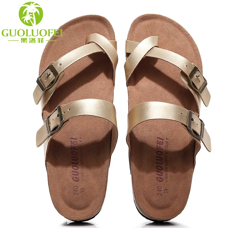 Original Leather Adult Sandals High Quality Clamp Flip Flop Men Women Cork Sole Fashion Summer Retro Walking Shoes Slippers