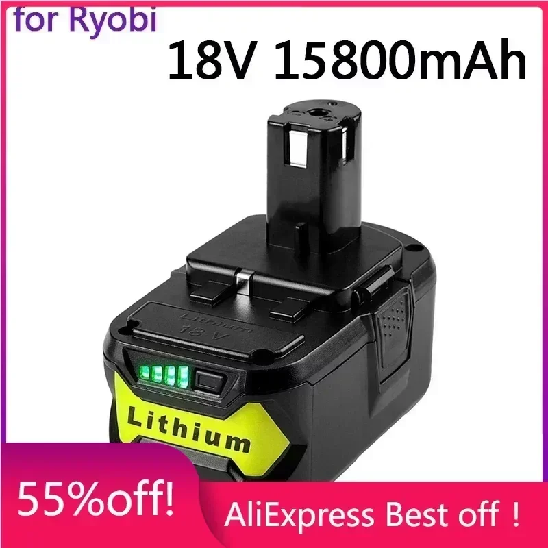 

18V battery 15800mAh Li-On rechargeable For Ryobi Hot P108 RB18L40 Rechargeable Battery Pack Power Tool Battery Ryobi ONE