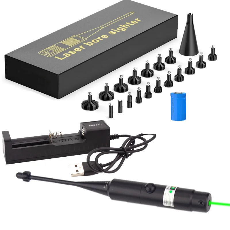 Laser Bore Sight Kit.177 .22 to12GA Caliber Laser Collimator Universal Bore Sighter 18Adapters - view 2