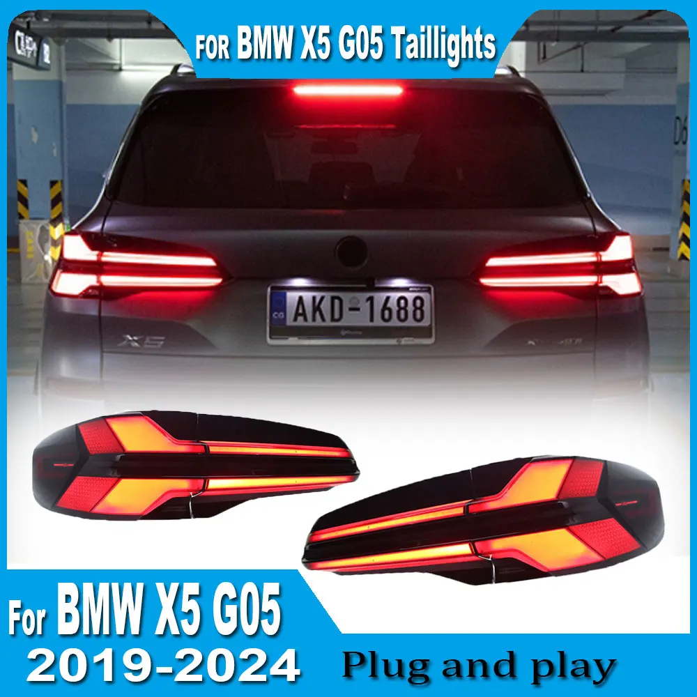 2PCS Car lights For BMW X5 TailLight G05 Rear Lamps 2018 2019 2020 2021 2022 2023 2024 Upgrade Style DRL Sequential Turn Signal