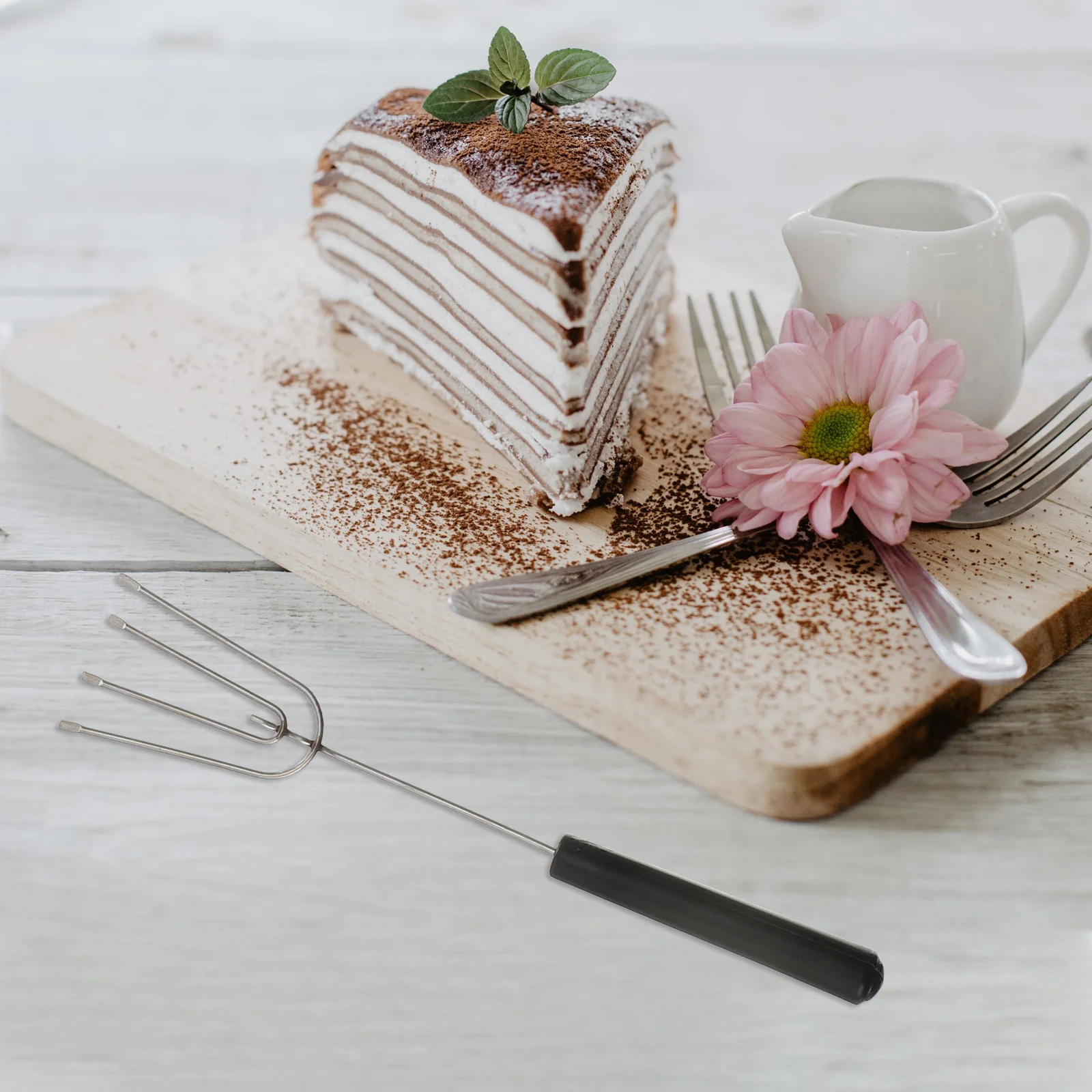 

10pcs Chocolate Dipping Tools Set Pp Handle Kitchen Gadget For Cake Decorating Candy Coating Baking Supplies Chocolate Fork