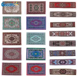 1:12 Turkish Dollhouse Mini Carpet Floral Mat Playing House Decor Floor Coverings Miniature Casa De Boneca Doll Accessories