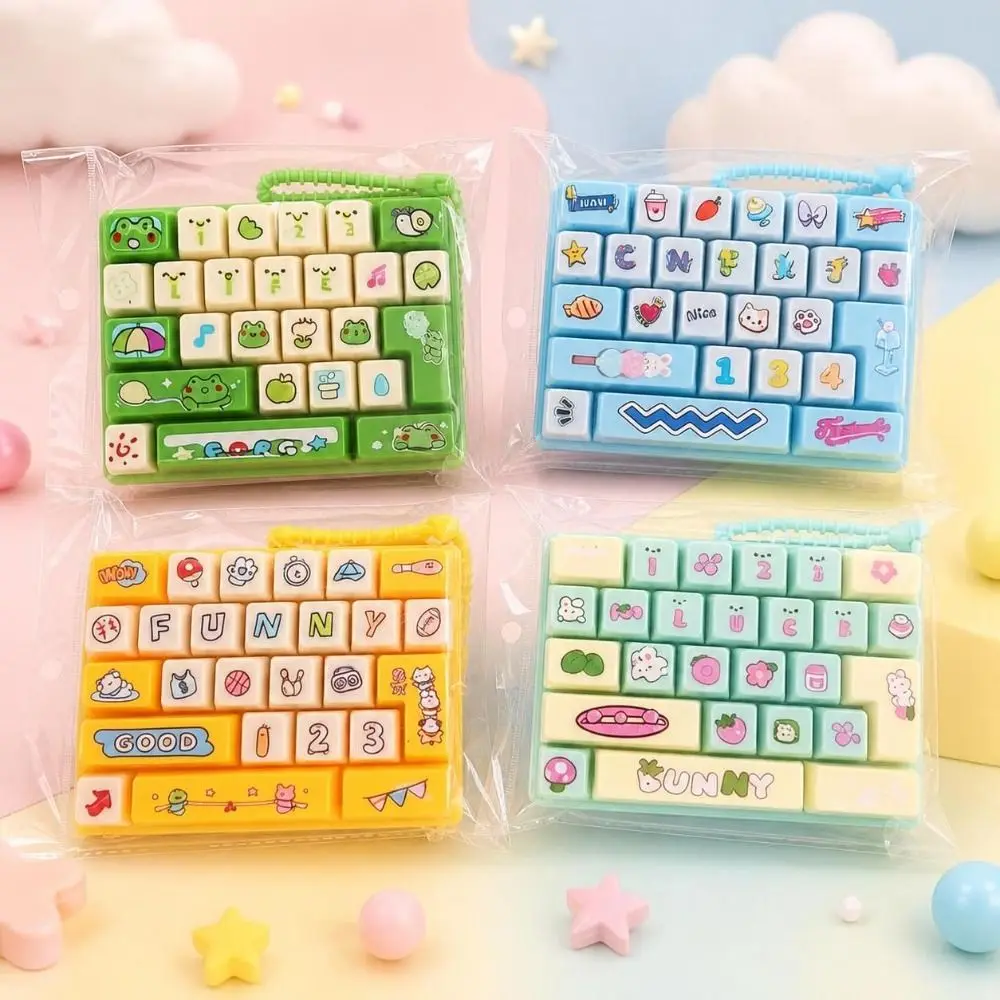 26 Keys Frog Mechanical Keyboard Clear Key Sounds Cartoon Animal Patterns Stress Relief Fidget Gift Creative