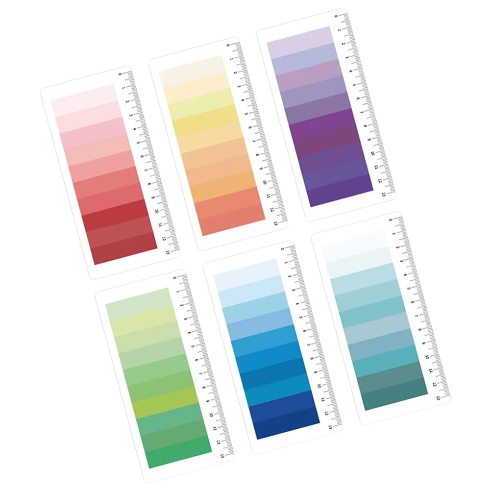 

6 Sets Portable Sticky Tabs Multi- Office Flags Creative Page Markers School Book Notes Self-Adhesive Tabs Compact