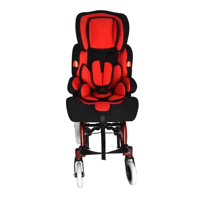 Adjustable seat and backrest car seat Aluminum Cerebral Palsy medical lying-down bed wheelchair