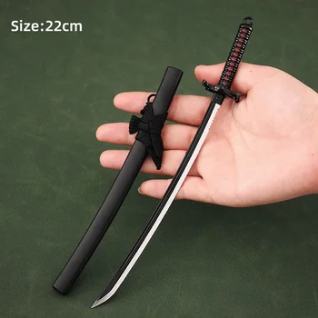 22cm wybielacz Kuchiki Byakuya Senbonzakura bambusowa broń brelok miecz breloczek metalowy Katana Anime zabawka ozdobna dla chłopca
