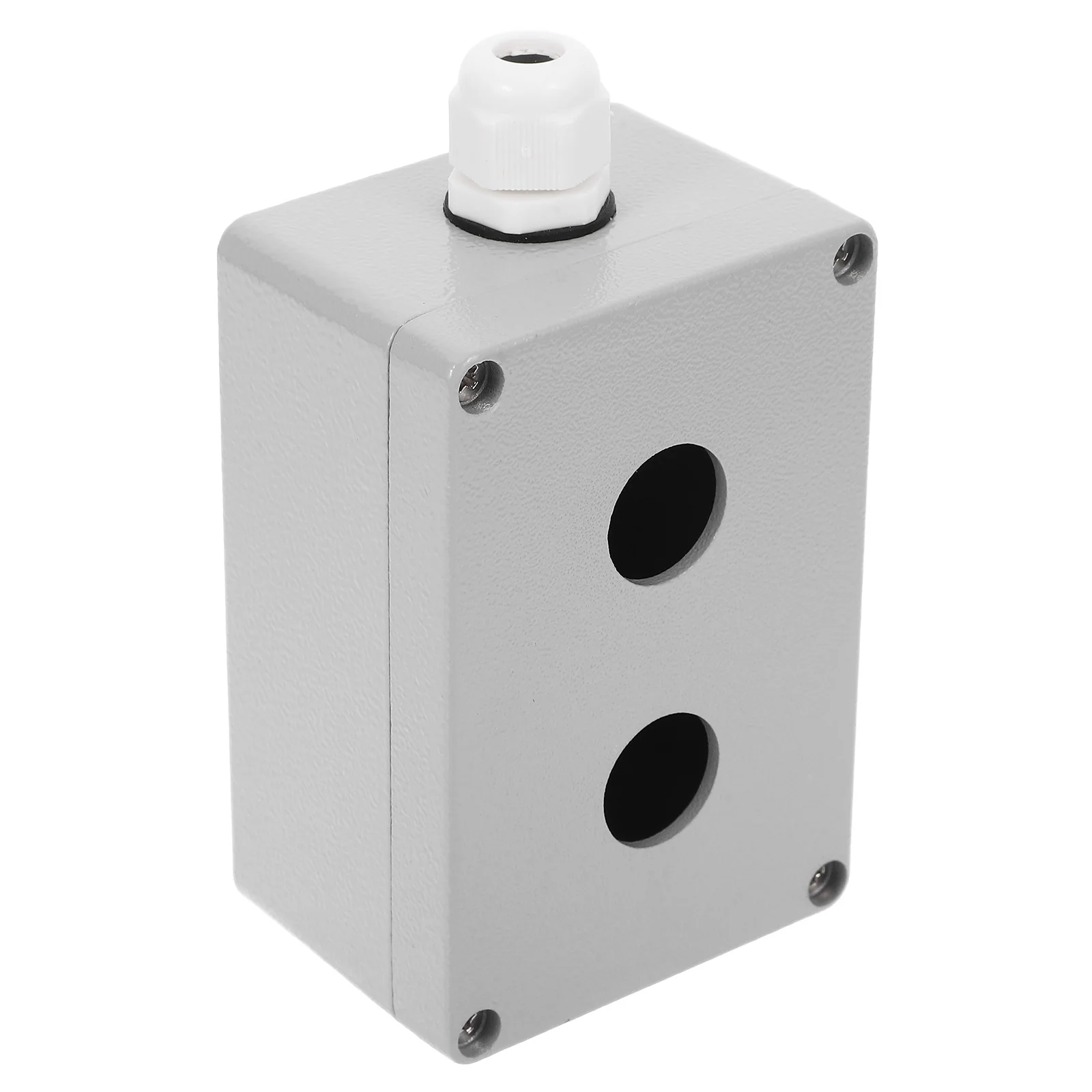 

Control Box Switch White Emergency Stop Button Guard Protective Case Metal Electrical Project DIY Industrial Use Versatile