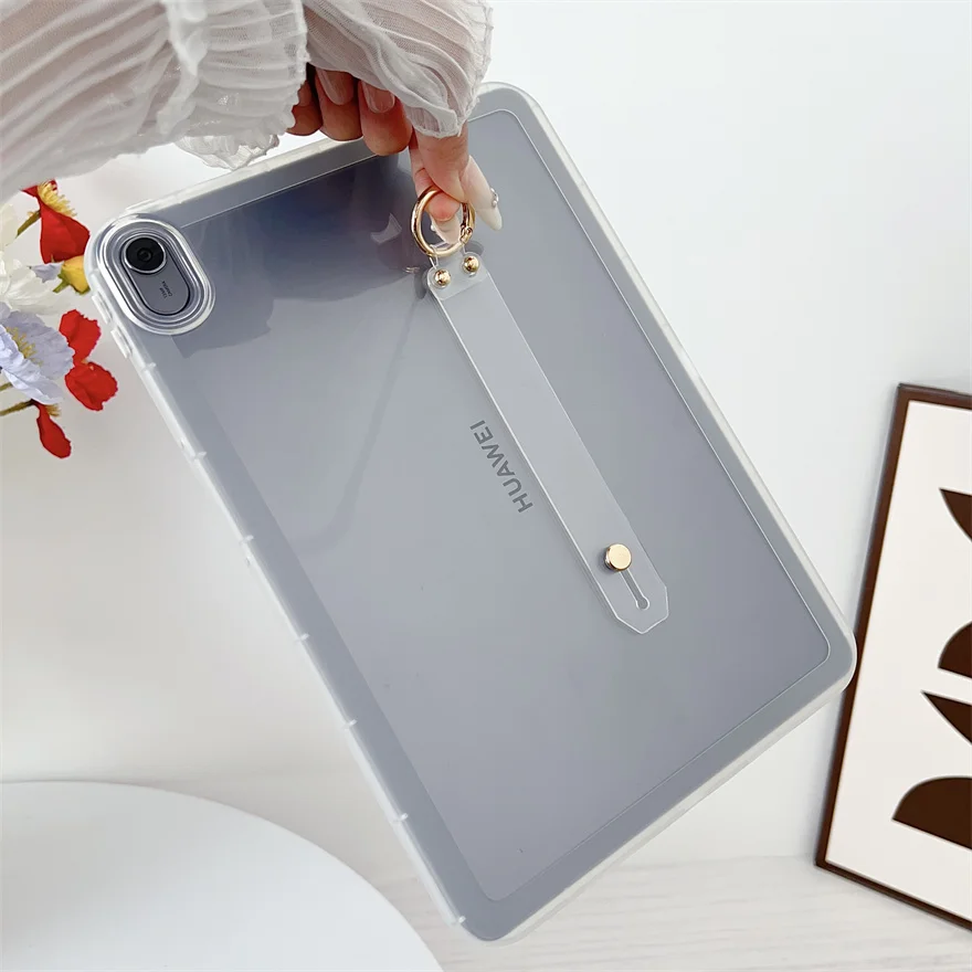 For Huawei MatePad 11 Case 2024 11" TPU Shockproof Back Cover Wrist Strap Protective Shell for Huawei MatePad 11 2023 2021