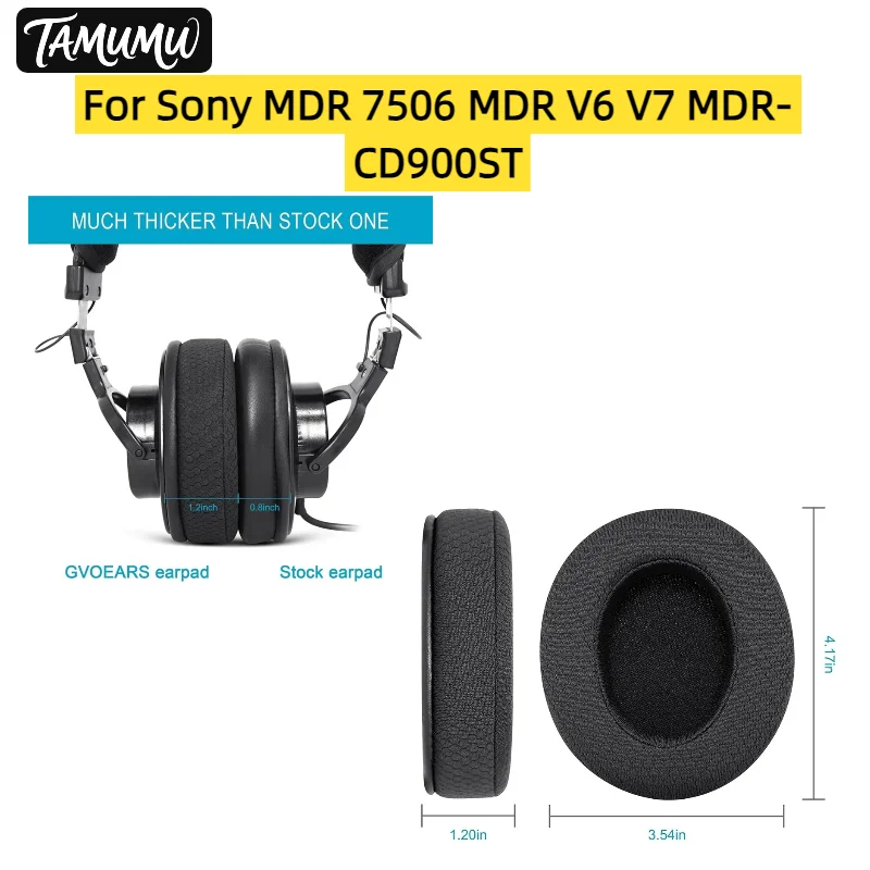 

Ear pads for Sony MDR 7506 MDR V6 V7 MDR-CD900ST replacement Headset Headphones Earmuff Earpads Cover Cups