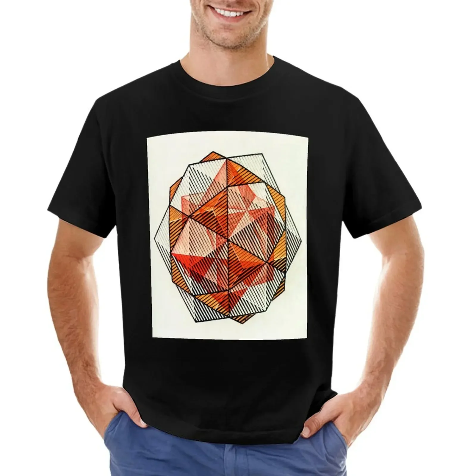 Four Regular Solids - 1961 By MC Escher T-shirt heavyweights oversized summer top quick-drying big and tall t shirts for men