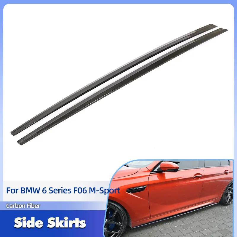 

Car Side Skirts Extensions Carbon Fiber for BMW 6 Series F06 M-Sport Gran Coupe 2012-2017 Racing Side Door Apron Lip Body Kits