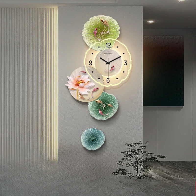 Bathroom Kawaii Design Wall Clock Living Room Aesthetic Art Luxury Wall Clock Modern Digital Zegar Sciennny Home Decoration