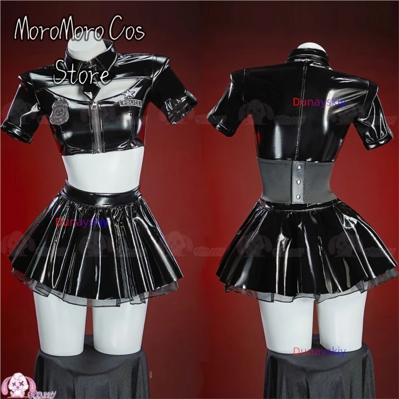 

Anime Game Bayonetta Cereza Cosplay kostüm Women Sexy Leather Dress Policeman Uniform Suit Halloween Carnival Role Play Clothes