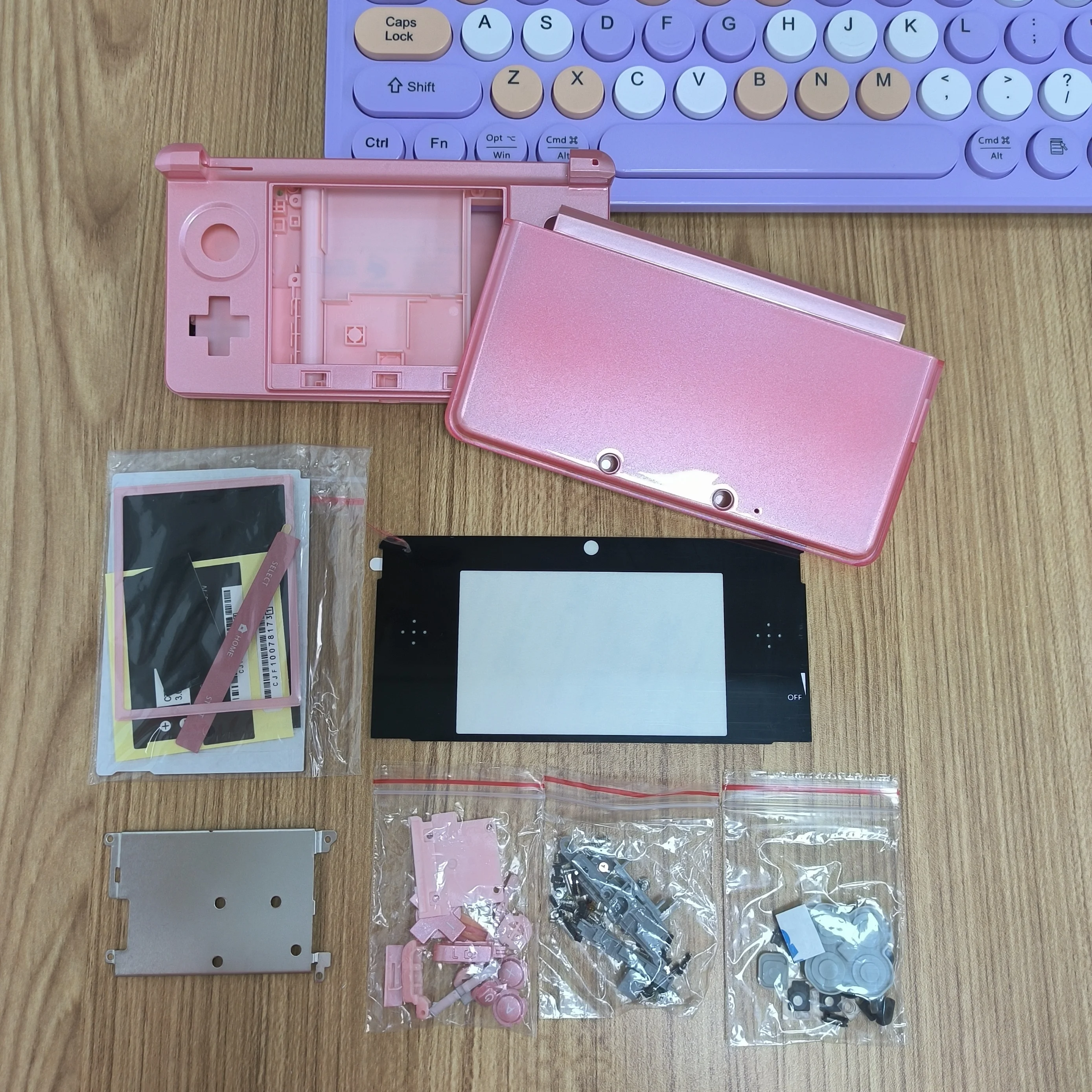 6สีเปลี่ยน Shell สำหรับ Nintendo 3DS คอนโซลเกมเชลล์ฟรีฟิล์มและไขควง