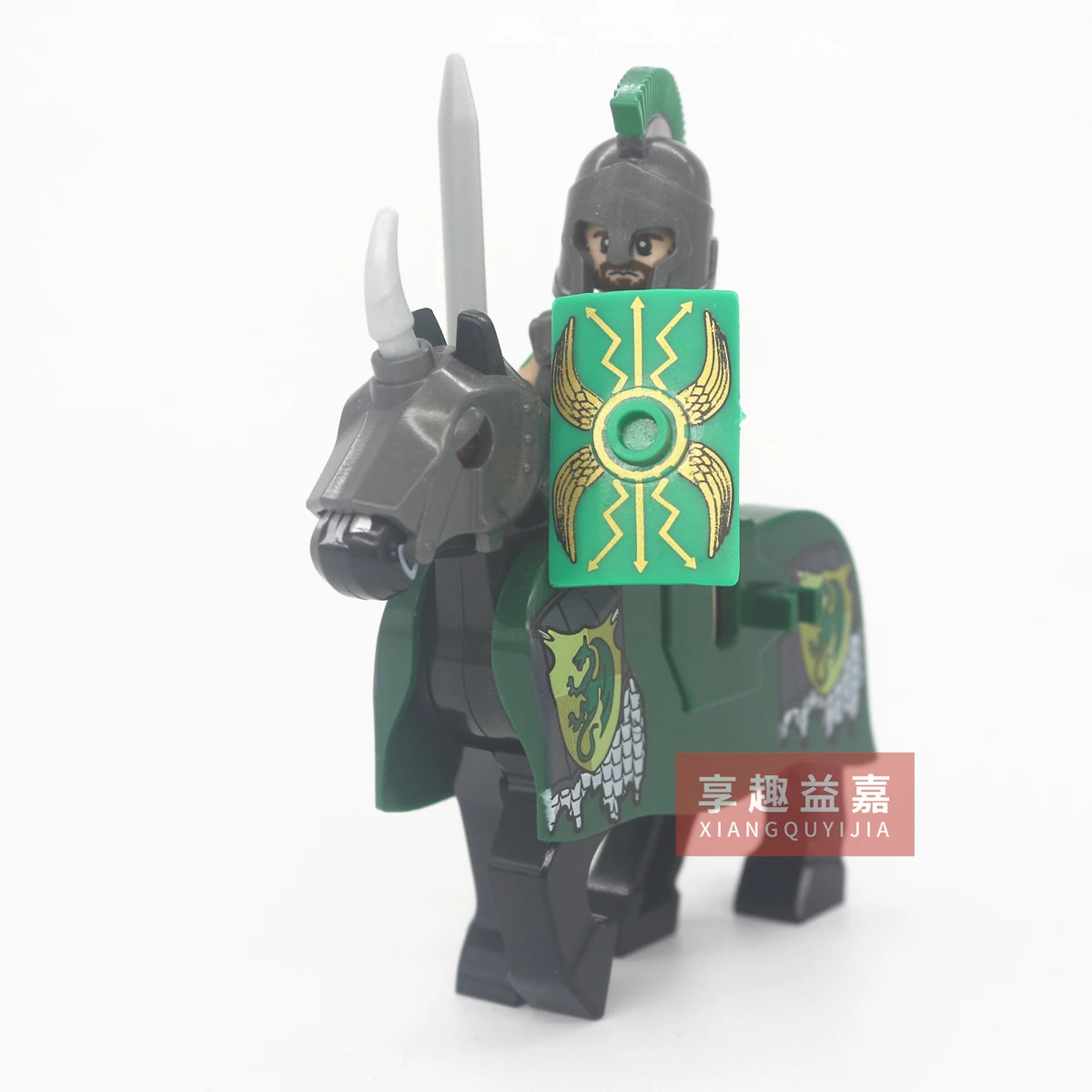 Single New Medieval Knights Mini Action Figures Building Blocks The Guard Soldier With War Horse Bricks Toys for Children Gifts