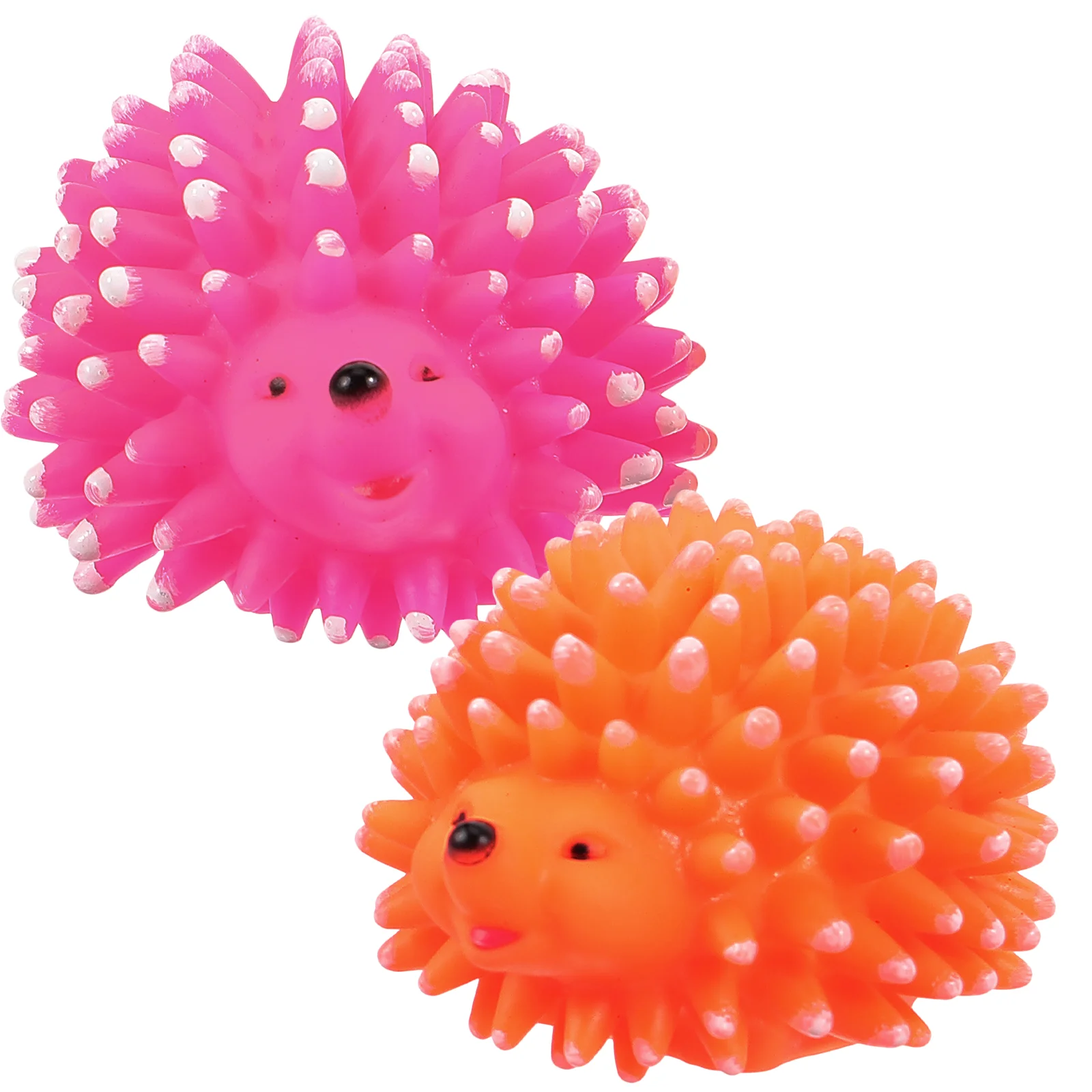 2 Pcs Pet Hedgehog Toy Dog Fetch Emulsion Squeaky Toys Latex Molar Teeth Cleaning Puppy