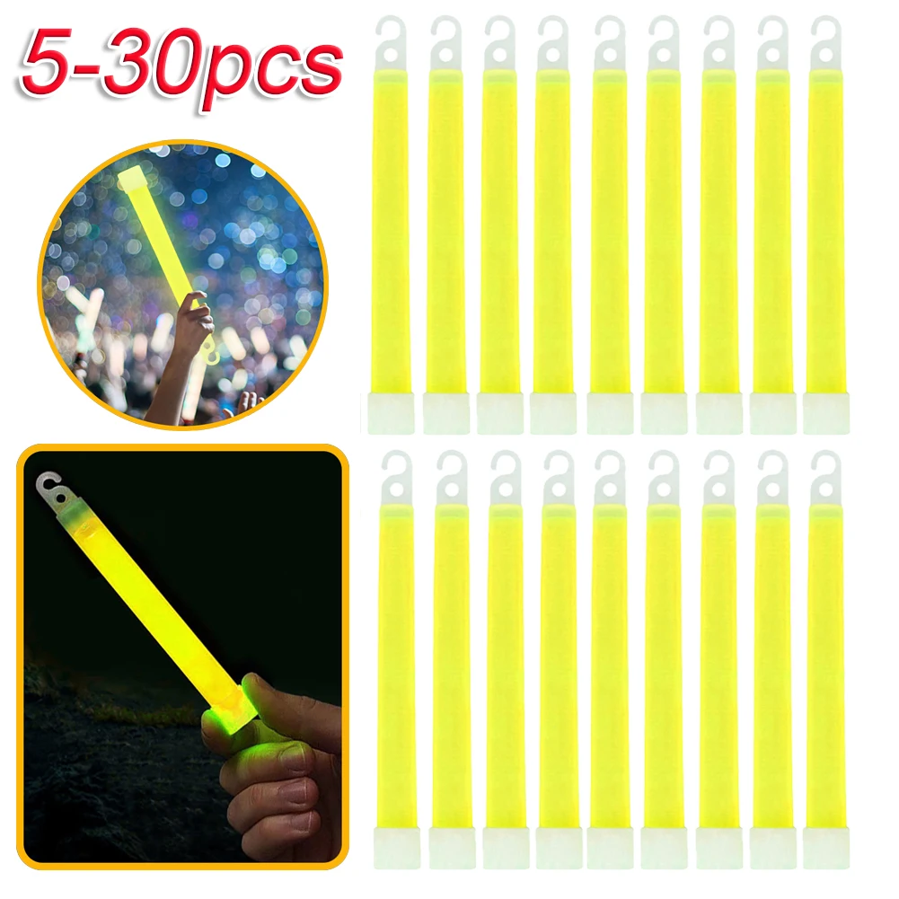 5-30pcs Glowing Stick Military Survival Kit Ultra Bright Emergency Light Sticks For Camping Emergency Concert Party Light Stick