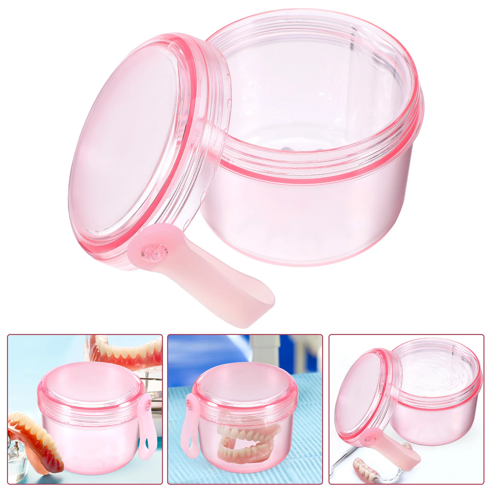 

Portable Denture Case Durable Retainer Storage Box for Travel and Outdoor Activities Plastic Retainer Case Denture Container