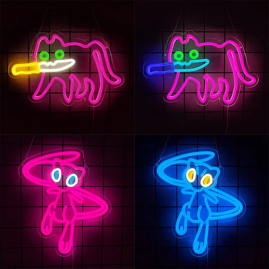 

Bar, Pet Shop, Party Decor, The Best Gift For Boys And Girls， Cute Cat Icon, Used For Bedroom, Living Room,Animal Led Neon Sign.