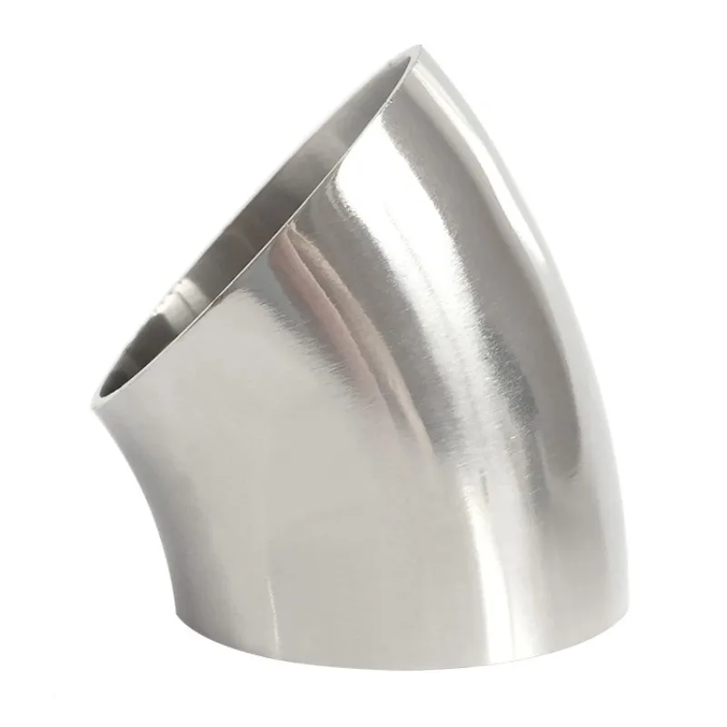 16/19/22/25/28/32/34/38/45/48/51/57/60/63/76/89mm 304 Stainless Steel Sanitary Weld 45 Degree Elbow Pipe Fitting