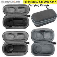 Sunnylife Mini Storage Case for Insta360 X3 Sport Camera Protector Portable Storage Bag for Insta 360 ONE X2/ X Carrying Case