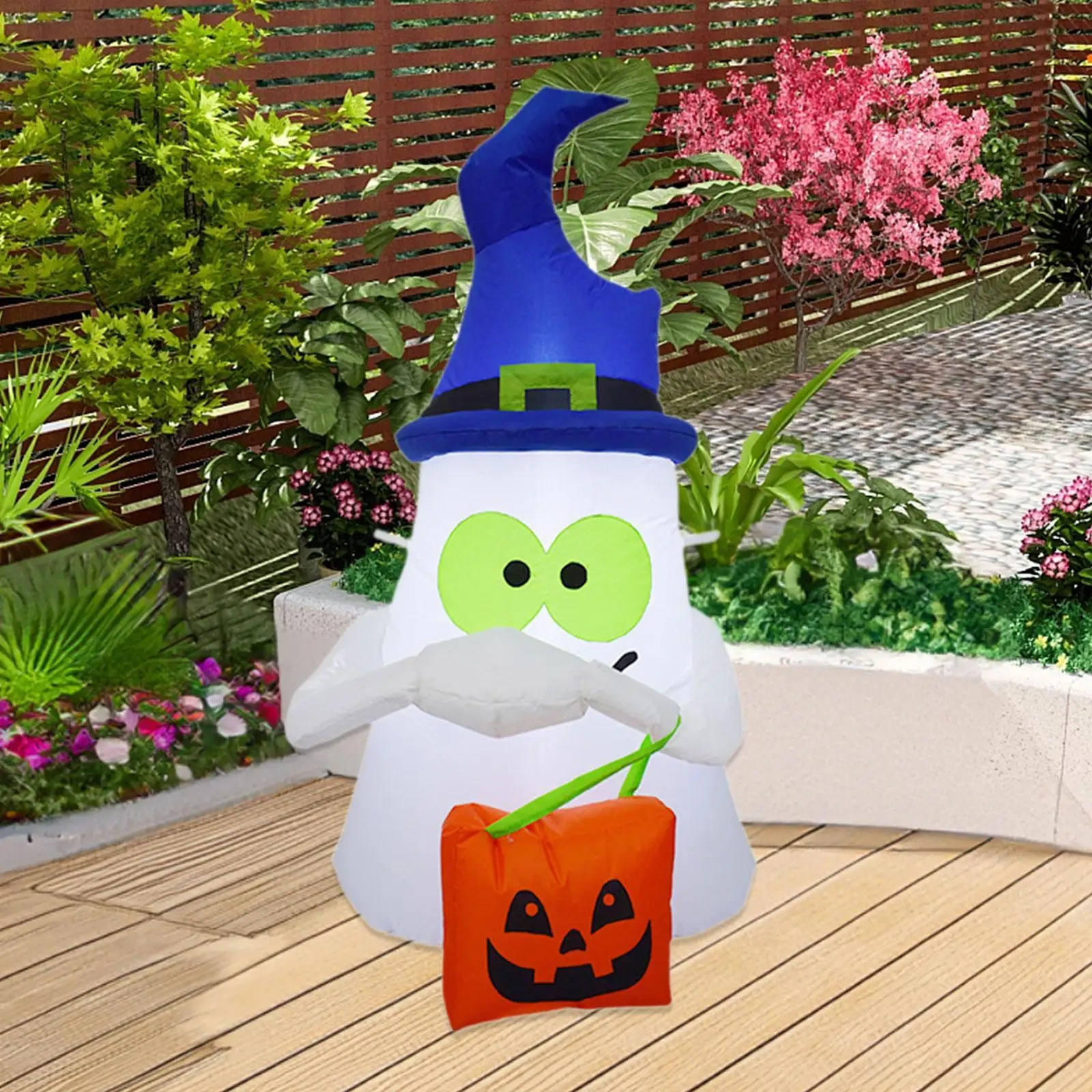 

Надувной призрак на Хэллоуин со встроенной LED-подсветкой, 1,2 м, подарки, декор на Хэллоуин, надувная тыква-мешок для вечеринок, дома, праздников, газона