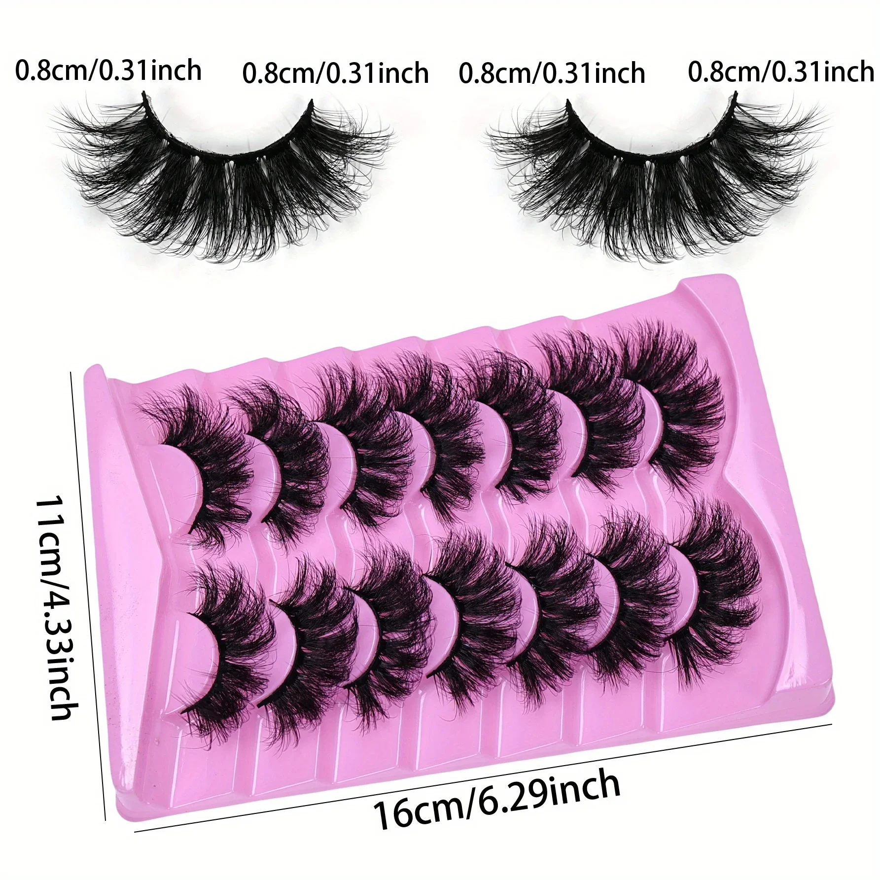 42Pairs/6Pack Pluizige Nep Wimpers Wimpers Dikke Lange Valse Wimpers Langdurige Dramatische Volume Wimpers Extension