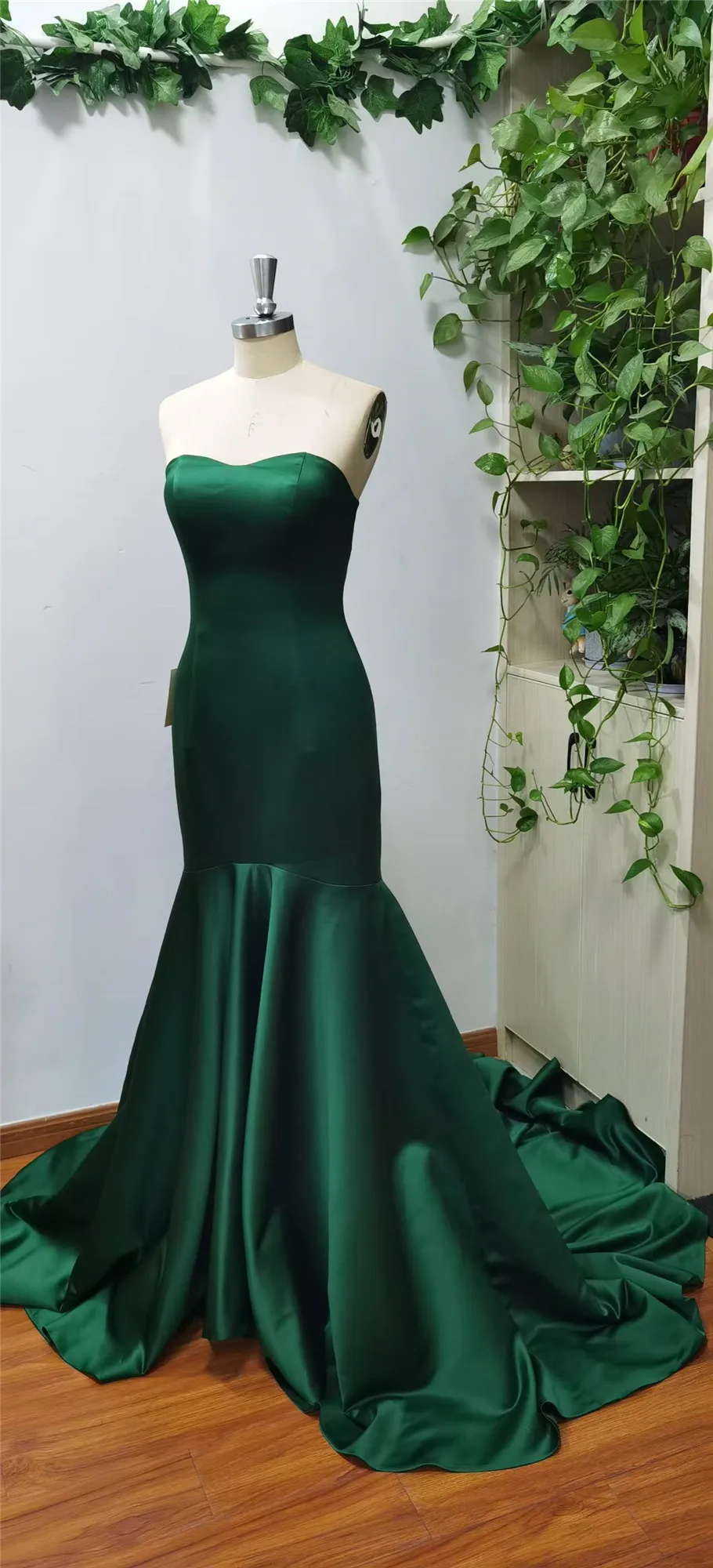 Real  ﻿  ﻿  Real Picture Green Elegant Party Dresses 2024 Meimaid Floor Evening Dress Simple Women's Prom Dress Customized