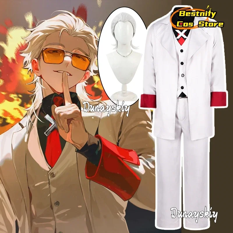 

CosplayTO BE HERO X Cosplay Costume X White Uniform Glasses Accessory Set Role-playing Unisex Outfit Anime Outfits Wig Suits x-3