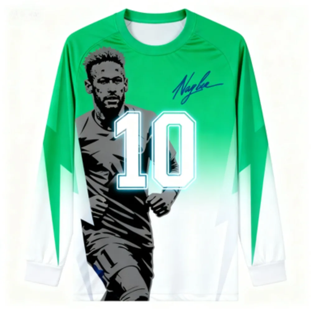 تي شيرت Neymar No.10 Fan Jersey بتصميم فريد من نوعه فضفاض كاجوال عصري ومسامي ومريح لكرة القدم الرياضية في الهواء الطلق