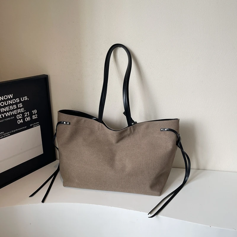 Casual Vintage frauen Schulter Tasche Mode Weibliche Leinwand Tragbare Handtaschen Große kapazität Reise Laptop Tragetaschen für dame – Detail 11