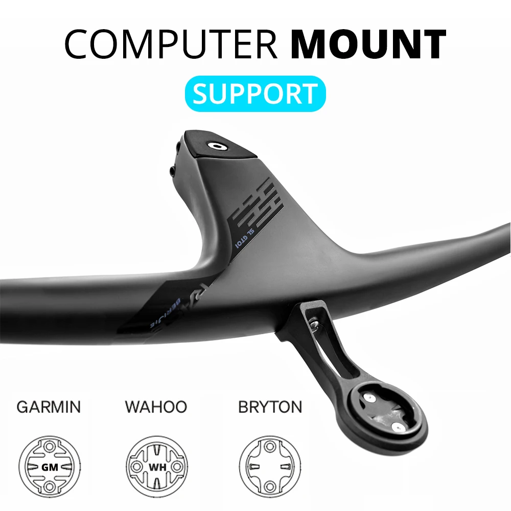 كابل داخلي ULLICYC قمرة القيادة المتكاملة من ألياف الكربون بالكامل -17 ° مقود كربون MTB 50 مم - 90 مم لـ MTB XC مع حامل #6