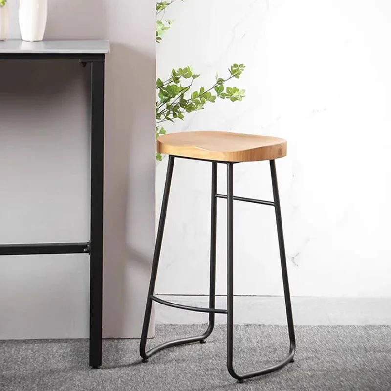 

Metal High Stool Bar Chairs Reception Minimalist Design Modern Restaurant Bar Chair Vintage Adjustable Bar Furniture Sillas LLBC