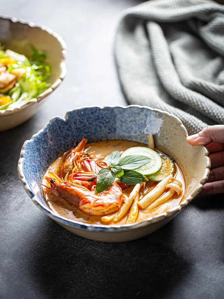 

Creative Salad Bowl Dining Soup Bowl Ceremony Sense Presentation Noodle Bowl ular Sle Cerc Diware Japanese Element