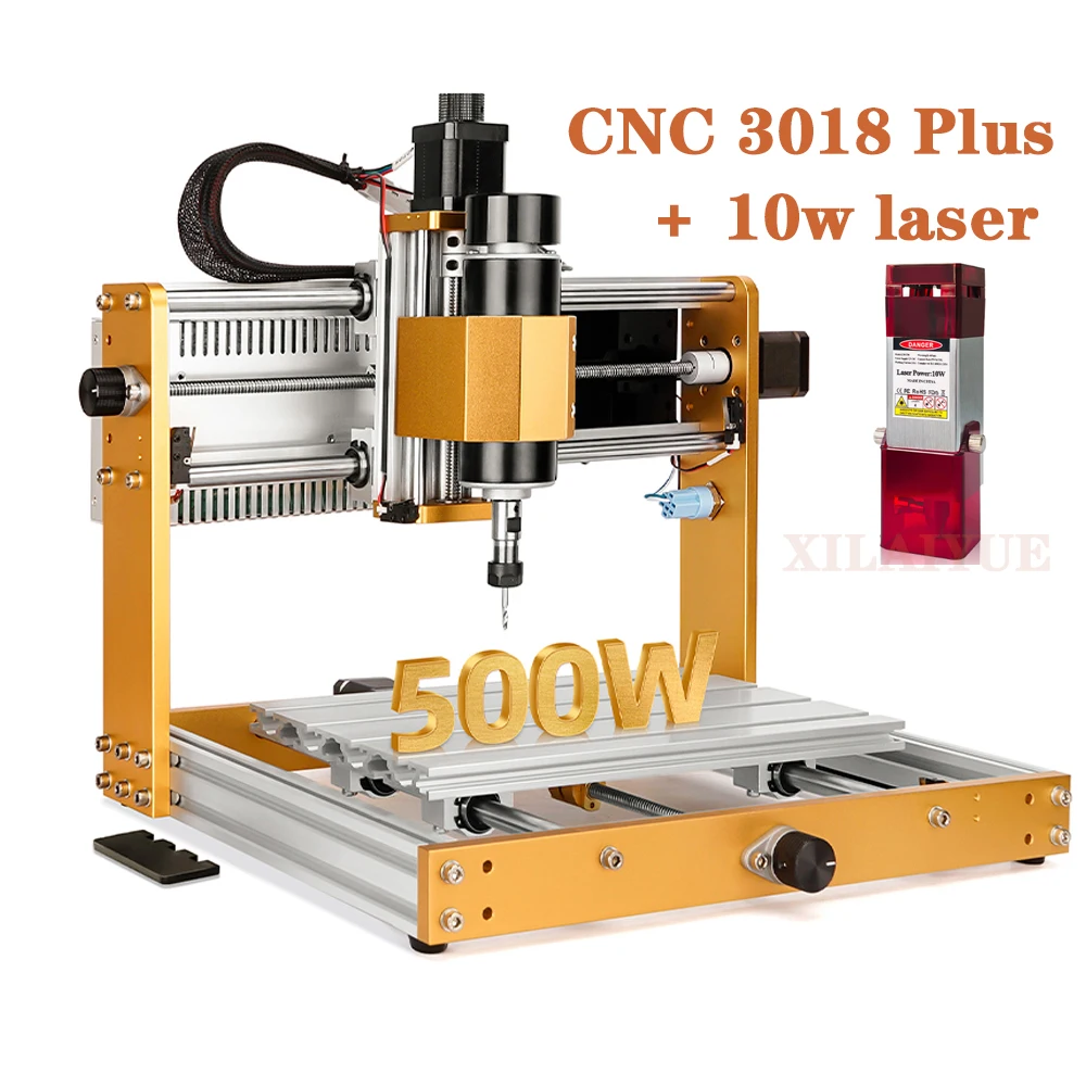 New CNC 3018 Plus/Pro Max V2.0 Laser Engraver With 500W Desktop Wood Kit 52MM Spindle Holder Nema17 Stepper Motors.