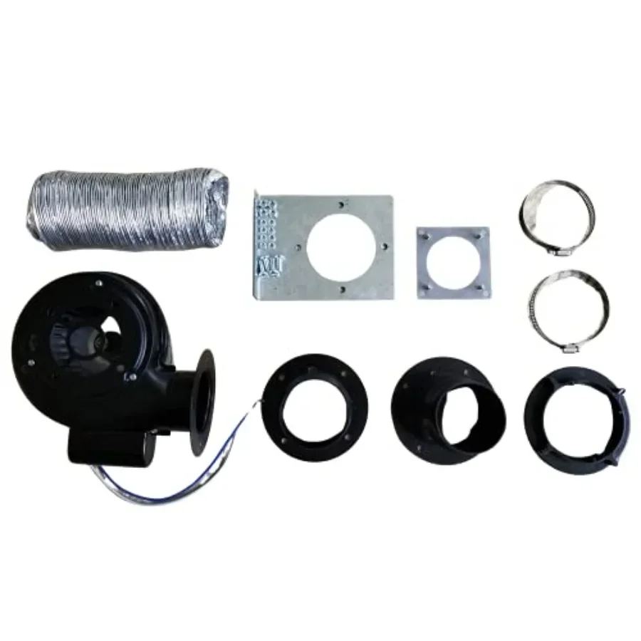 Greenhouse Inflation Fan for insulation, temp control, climate control - 60Hz, AC110V, 12W - green plastic housing, quiet opera