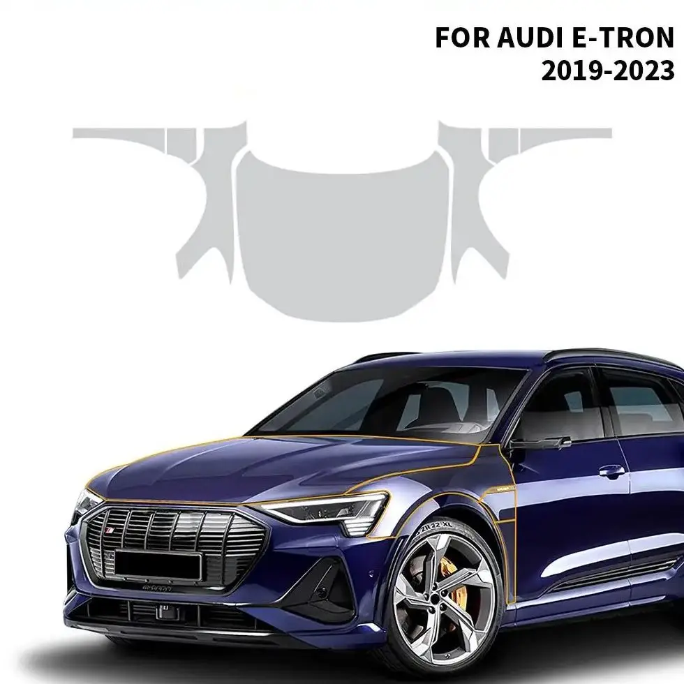 

For Audi E-Tron 2019-2023 TPU Paint Protection Film Self-Healing Clear Bra Pre-cut PPF Kit Car Body Anti-Scratch Resistant