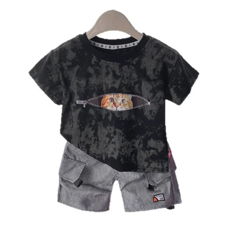 

New Summer Baby Clothes Suit Children Boys Casual Short Sleeved T-Shirt Shorts 2Pcs/Sets Infant Girls Clothing Kids Tracksuits