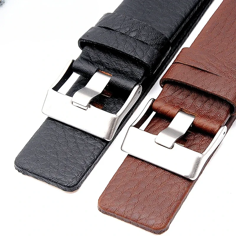 Lightweight and Comfortable Genuine Leather Watchband for Diesel Dz4318 Dz7333 Dz7396 Dz1206 Sweatproof Cowhide Strap 24 26 28mm