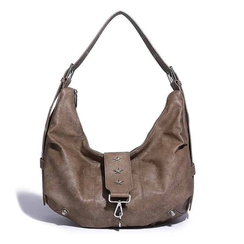 

High Quality Women PU Leather Handbags Tote Bags Casual Female Shoulder Messenger Bags Fashion Ladies Rivet Zipper Crossbody Bag