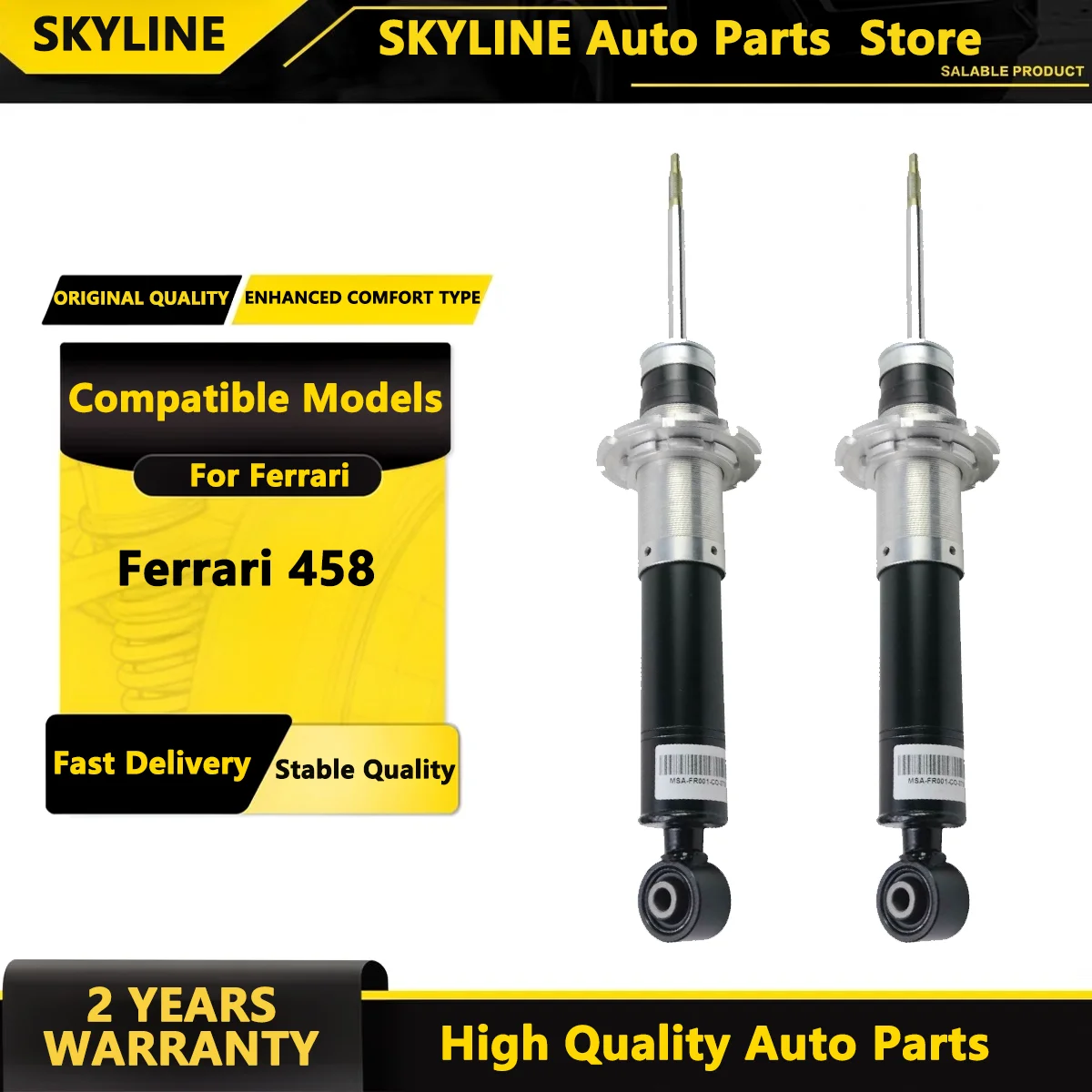 SKYLINE 2X For Ferrari 458 Speciale Italia Spider Front Shock Absorber Struts Magnetic