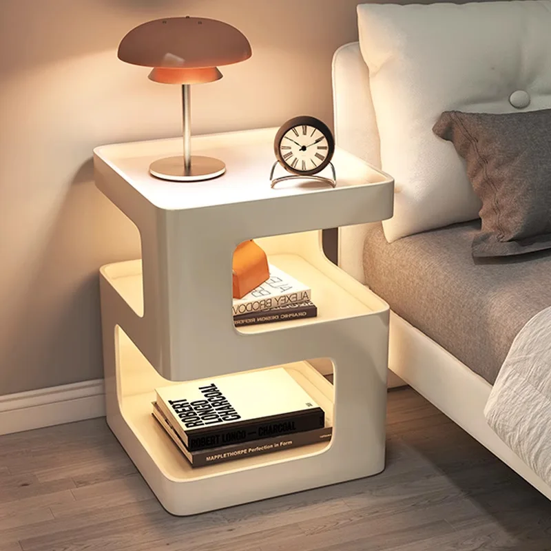 Bedside Table Small Wrought Iron Bedside Table Alternative Creative Modern Simple Light Luxury Home Bedroom Bedside Shelf