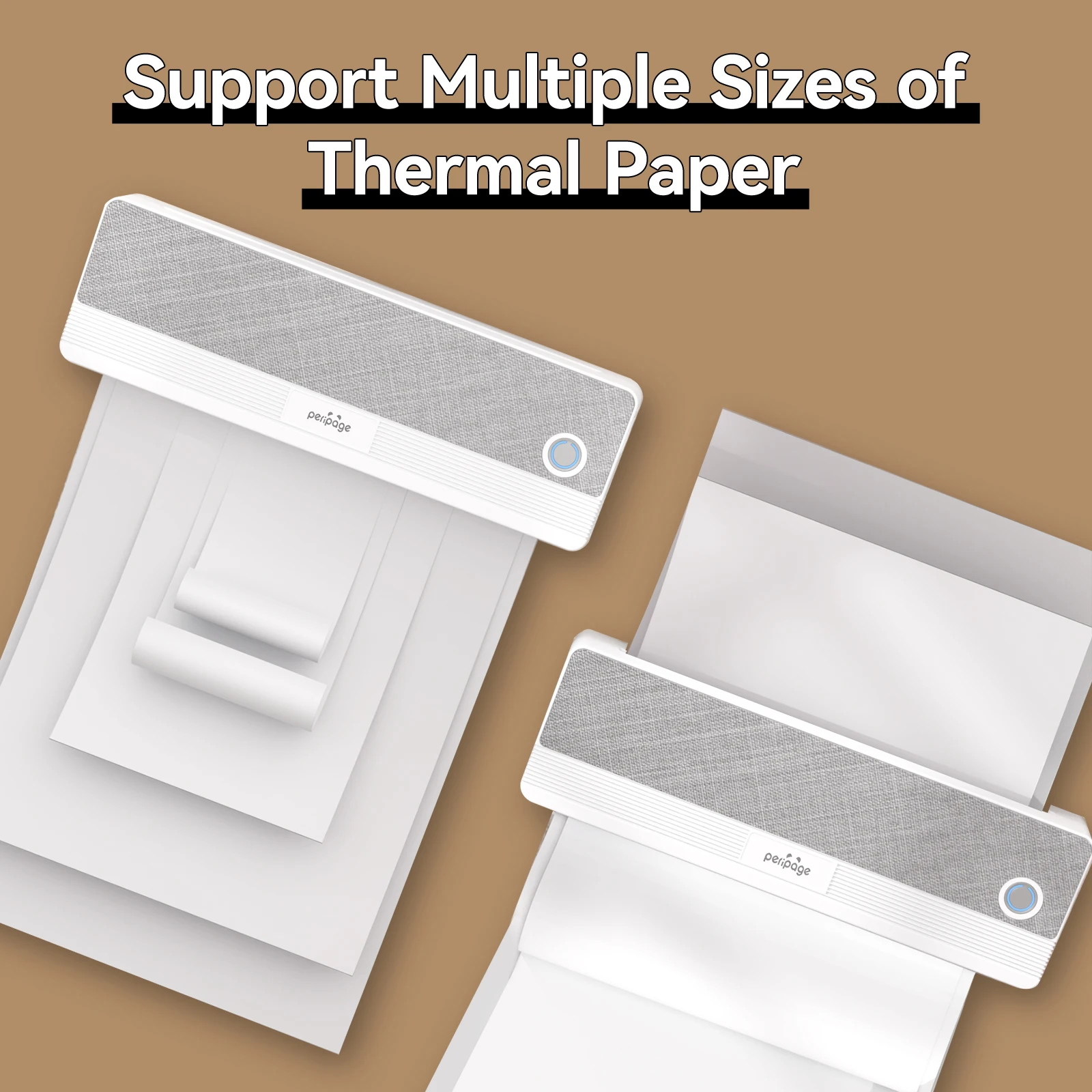 A4 Thermal Paper With Peripage Mini Portable A4 Thermal Printer Inkless Bluetooth Picture HD Printing Printer For Office Home