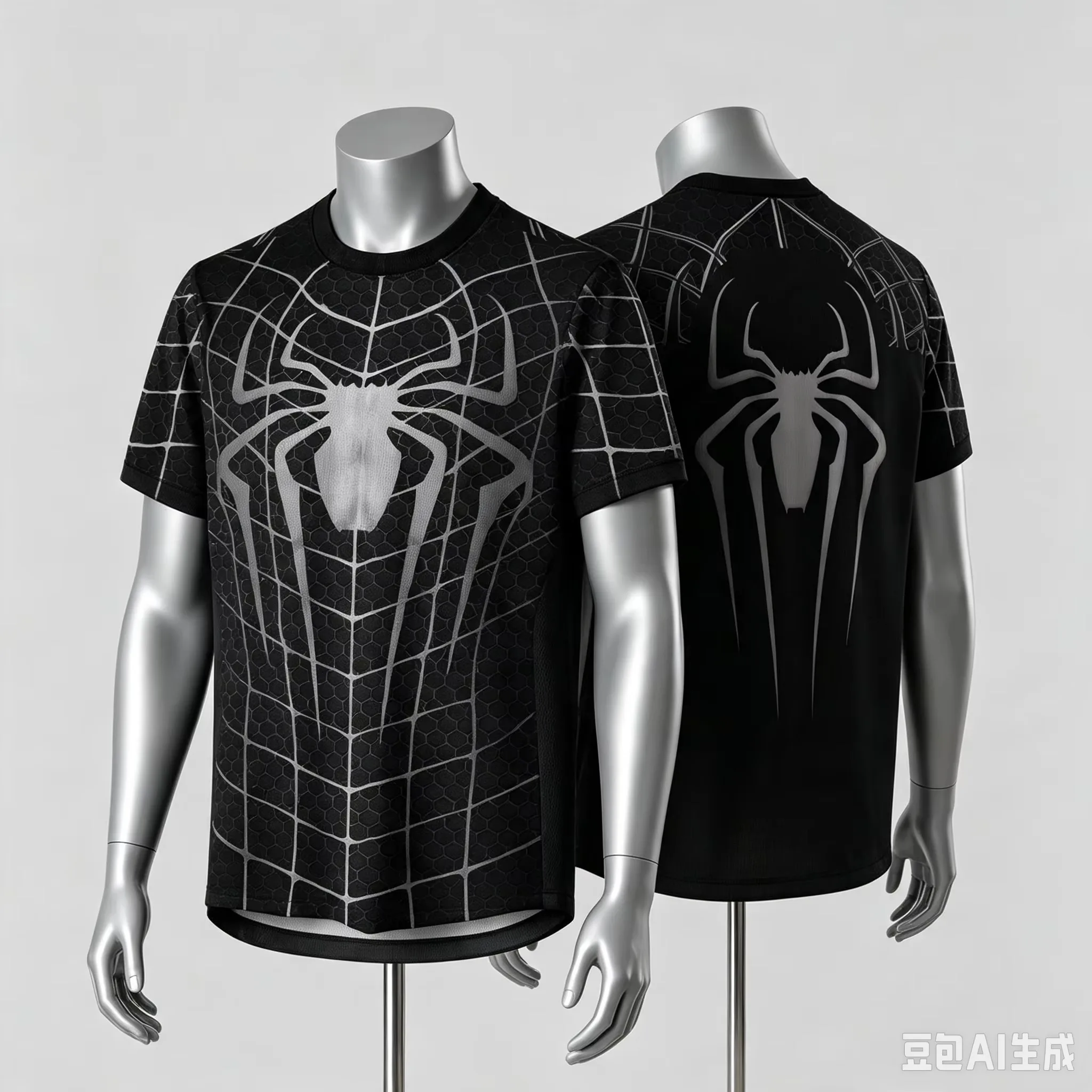2026 Eltern-Kind Spider Hero Grafik-Jersey, Rot-Blau-Gold 3D-gedrucktes Kurzarm-T-Shirt, Polyester Familien-Matching-Oberteile – Detail 4