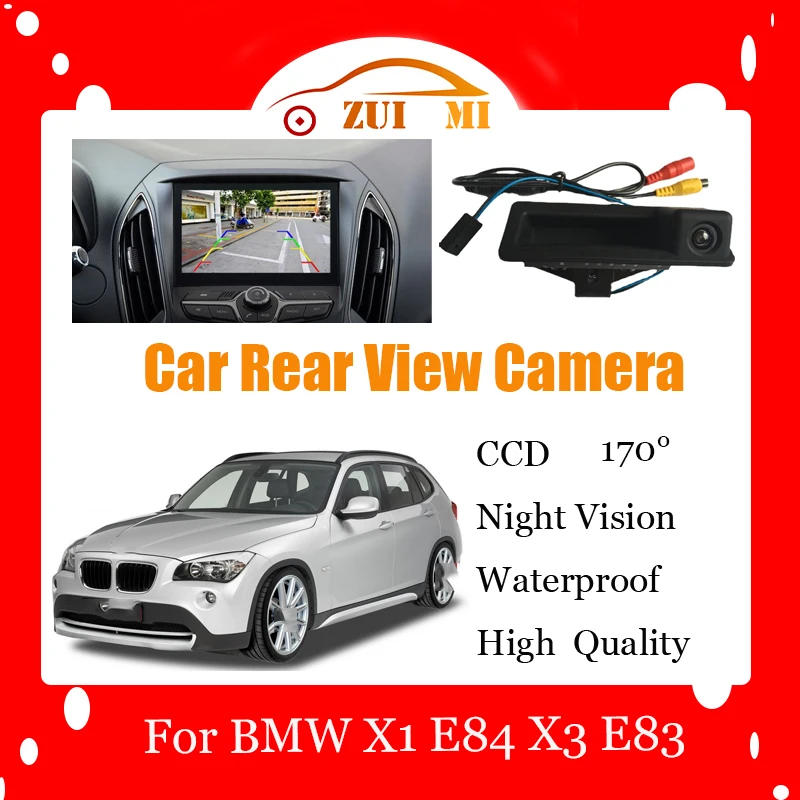 

Car Reverse Rear View Camera For BMW X1 E84 X3 E83 170° Waterproof CCD Full HD Night Vision Backup Parking Camera