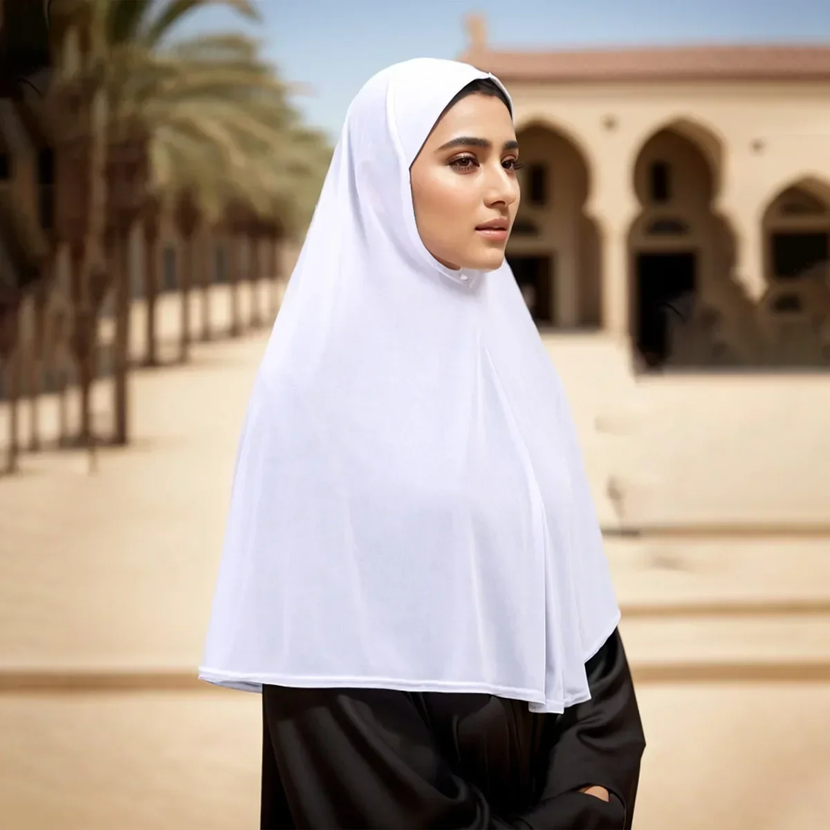 

Хиджаб-джерси, мгновенный платок-тюрбан, головной убор для женщин на Рамадан и Ид, мусульманский хиджаб, готовый платок-обертка, шали Амира, никаб, никаб-платок